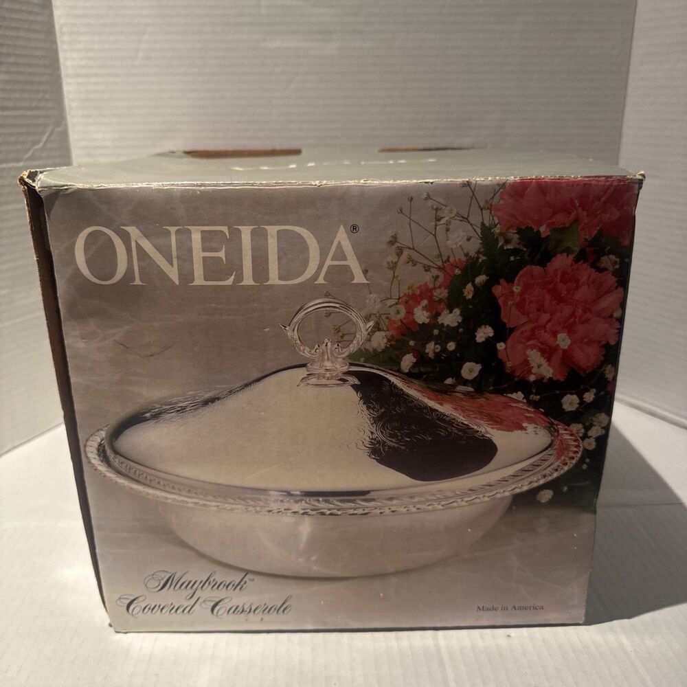 Vtg Oneida Maybrook Covered Casserole 1 1/2 quart with Box